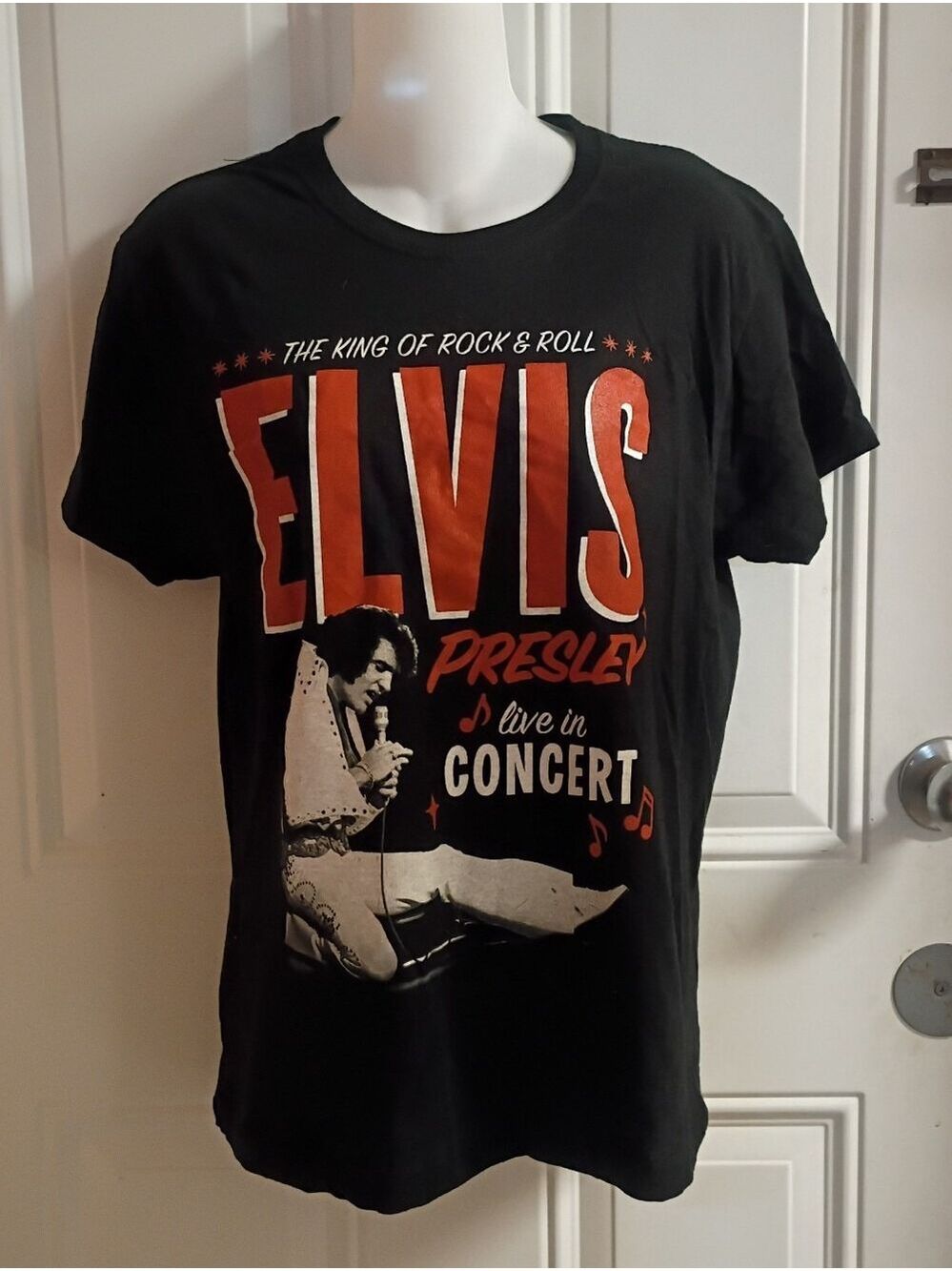 Elvis Presley Black Graphic Short Sleeve Tee